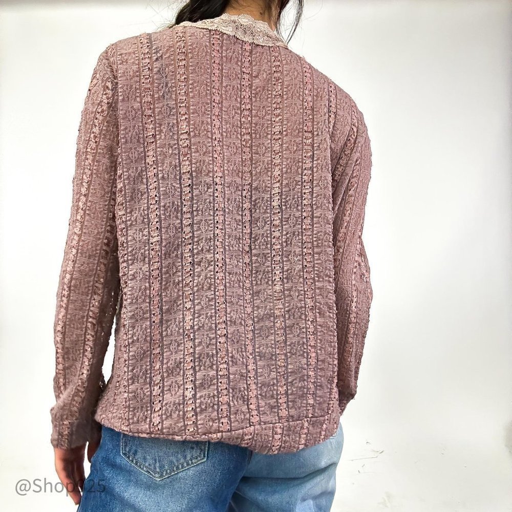 90s Lace Button Up Cardigan sheet - Picture 7 of 8